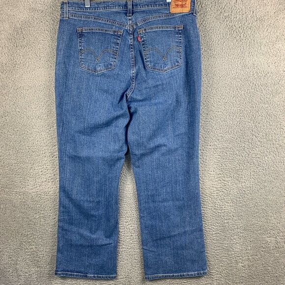 Levis 550 Jeans Womens 20 Short Blue Relaxed Bootcut Denim Western Stretch 36x29 - Picture 5 of 16